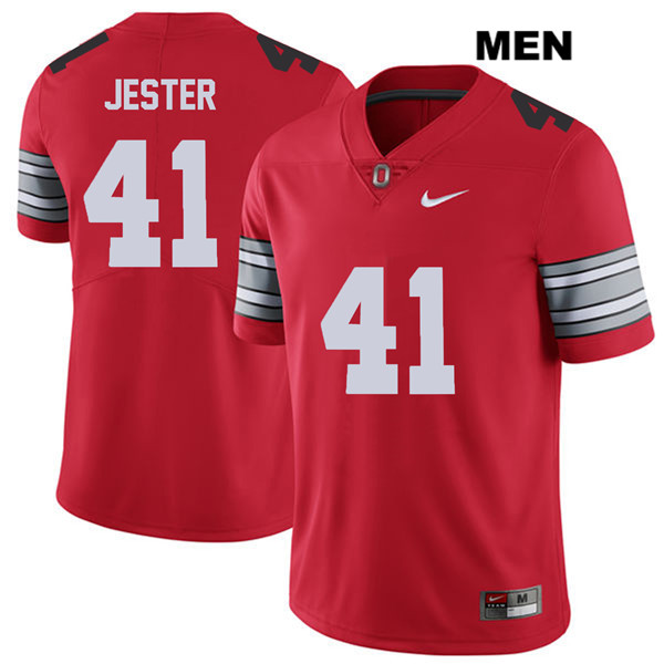 Ohio State Buckeyes Men's Hayden Jester #41 Red Authentic Nike 2018 Spring Game College NCAA Stitched Football Jersey YN19C58JB